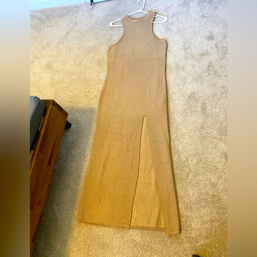 2/$30 TopShop Gold Shimmer Dress